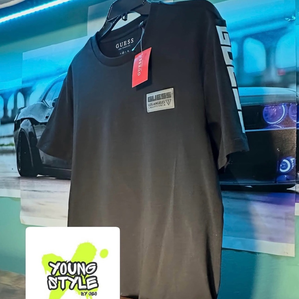 GUESS Classic Black Tee for Men